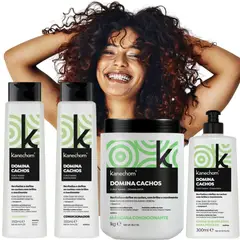 KANECHOM - Pack Premium Shampoo+acondicionador+mascarilla+crema Rizos