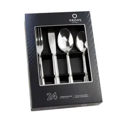 KRONS - Set Cuchillería Newcastle Perlado 24 Piezas