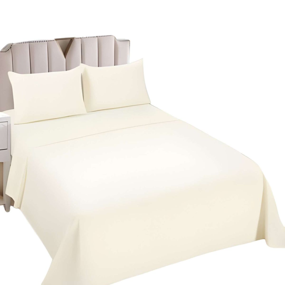 GENERICO - JUEGO DE SABANAS SUPERKING BEIGE S12