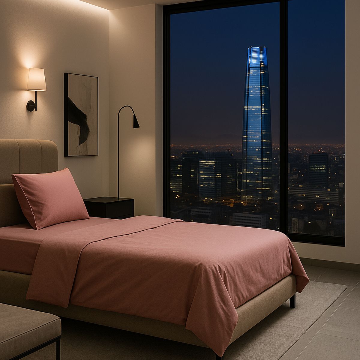 ARMONIA - Ropa de Cama Signature 800 Hilos Rosado 15 Plazas Algodón