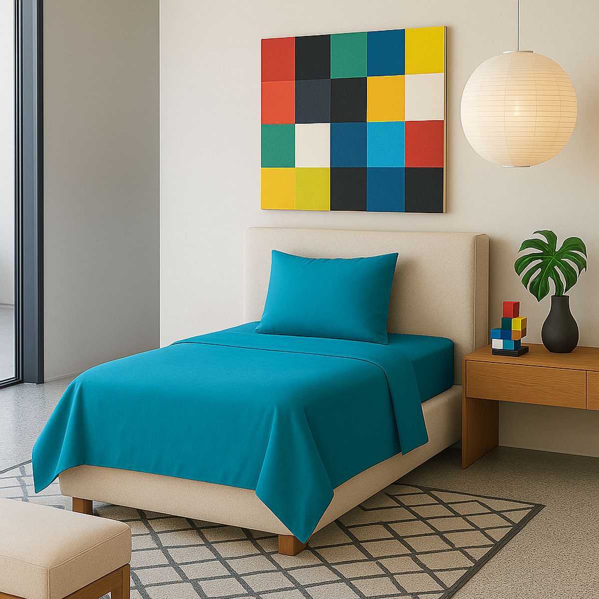 ARMONIA - Ropa de Cama Signature 800 Hilos Verde 15 Plazas Algodón
