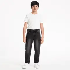 KIBOU - Pantalón Jeans Cargo Niño Denim Estilo Urbano