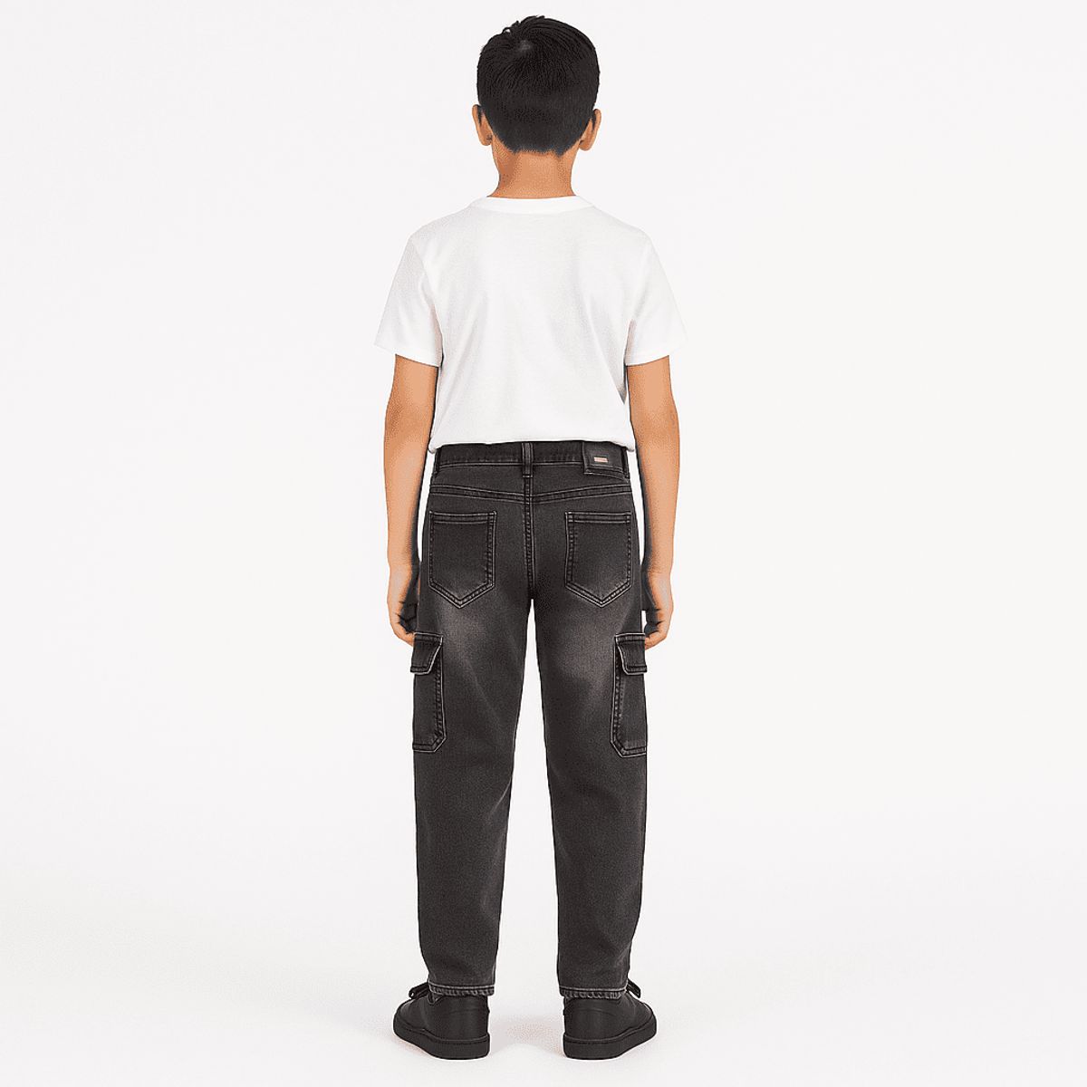 KIBOU - Pantalón Jeans Cargo Niño Denim Estilo Urbano