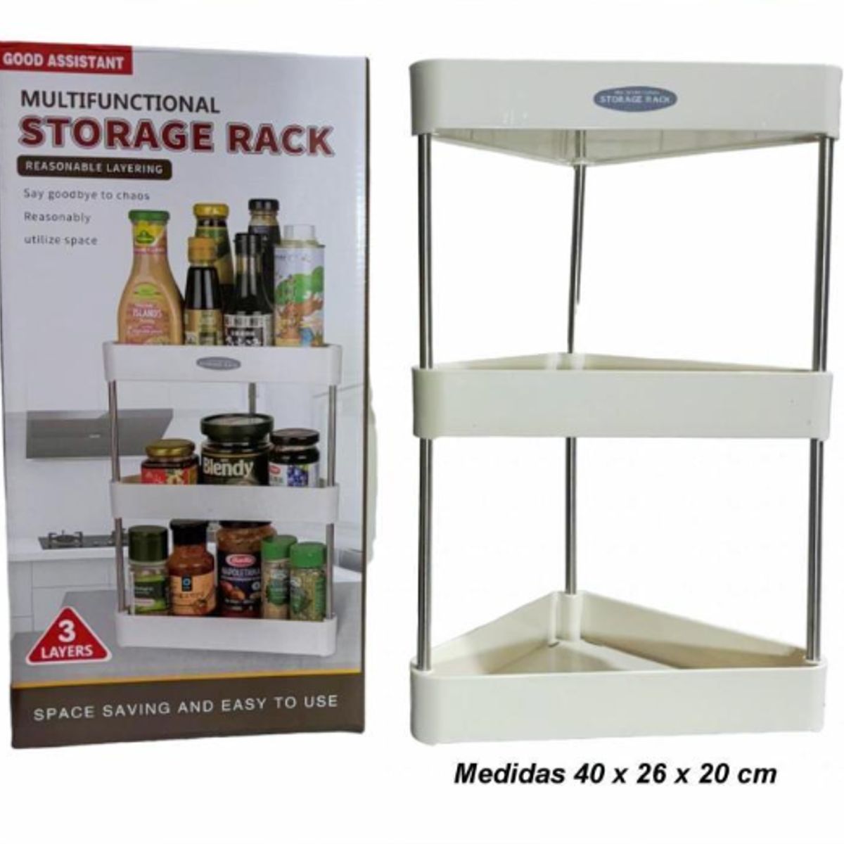 GENERICO - Estante Organizador Triangular De Cocina Multiuso