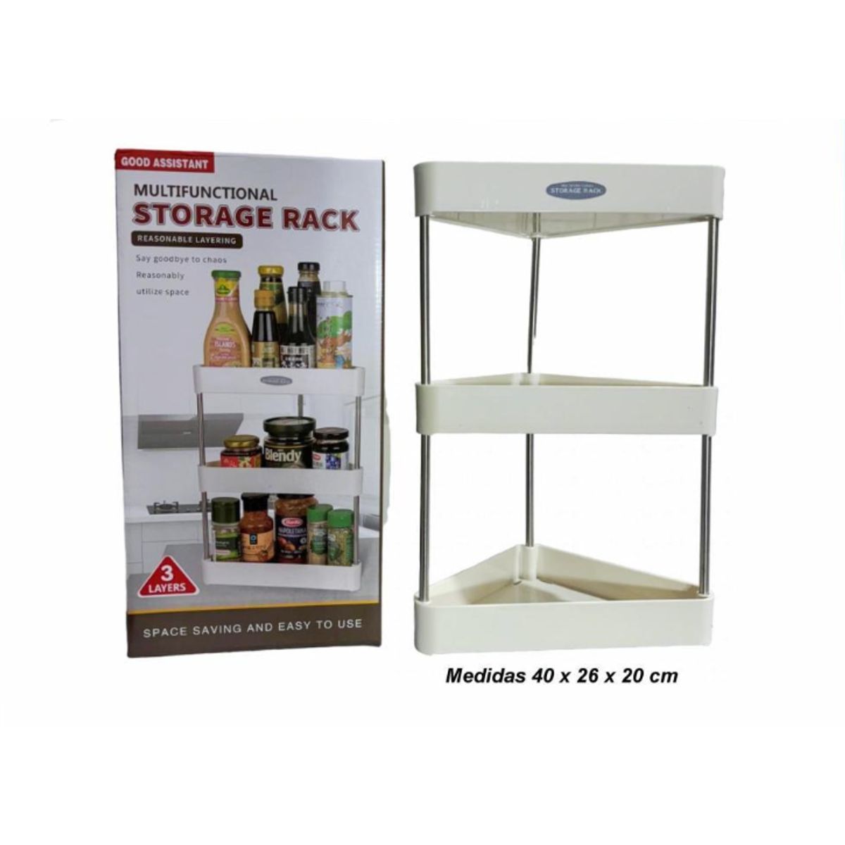 GENERICO - Estante Organizador Triangular De Cocina Multiuso