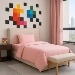 ARMONIA - Juego de Sábanas Signature 800 Hilos Rosado 1½ Plazas Algodón