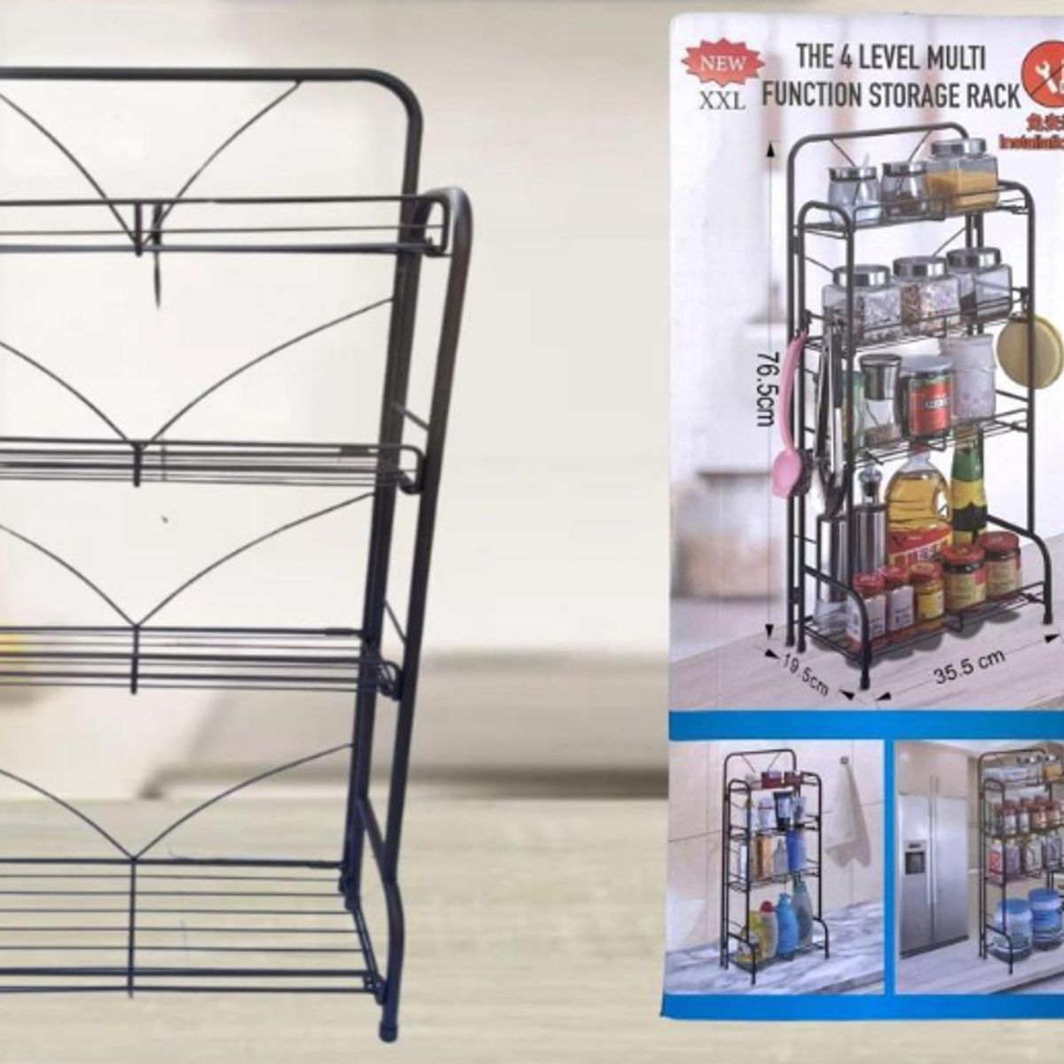 GENERICO - Organizador De Almacenamiento 4 Niveles Multiuso Cocina - Baño