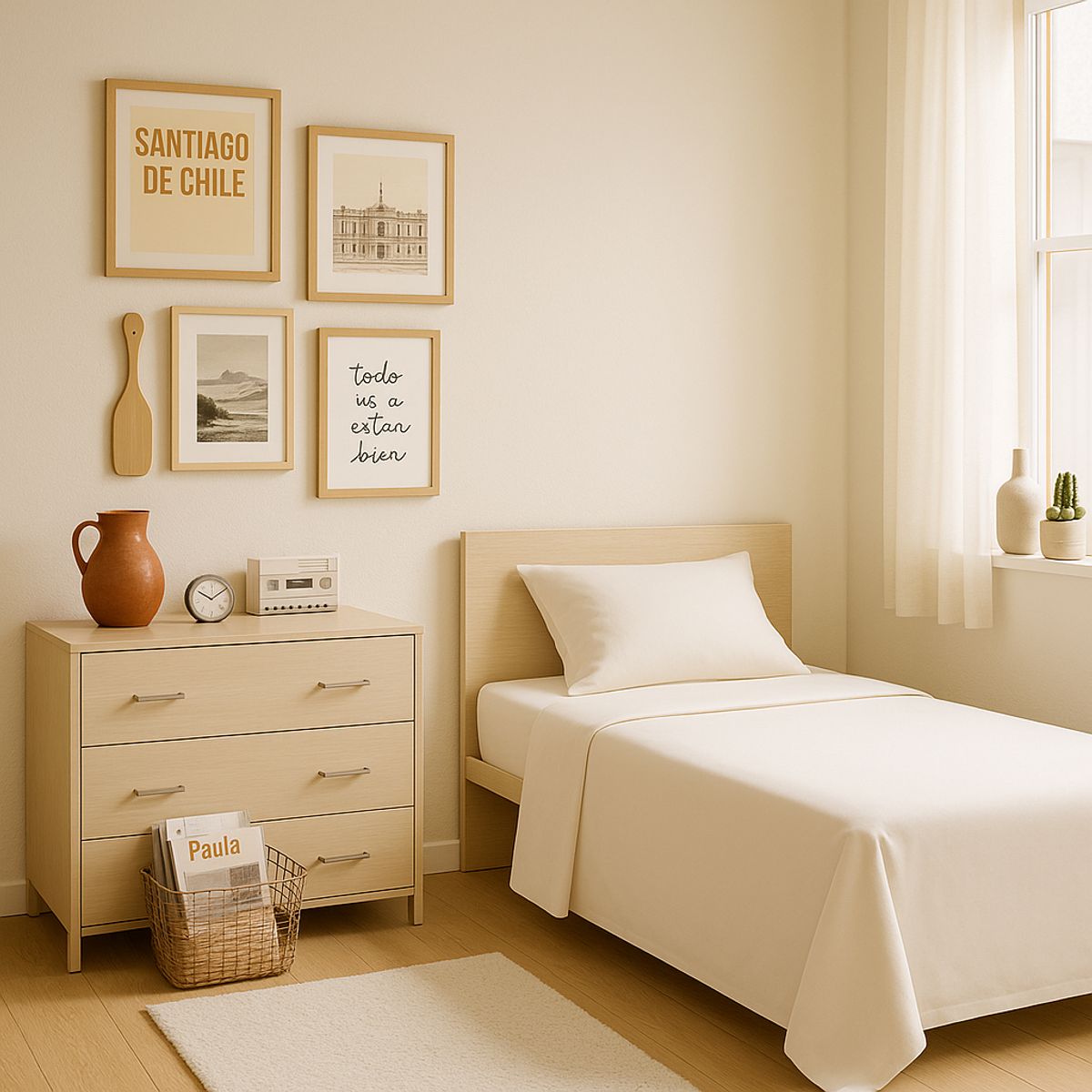 ARMONIA - Juego de cama Twin de 1 plaza 144 hilos patrón blanquecino