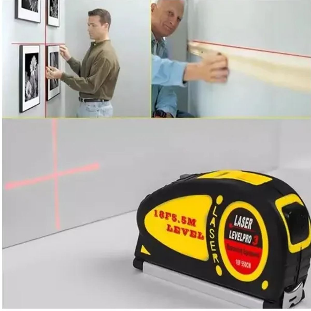GENERICO - Nivel Láser Con Huincha Métrica Level Pro3