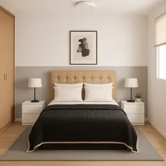 ARMONIA - Manta reversible Sherpa 160x220 diseño geométrico negro hogar moderno