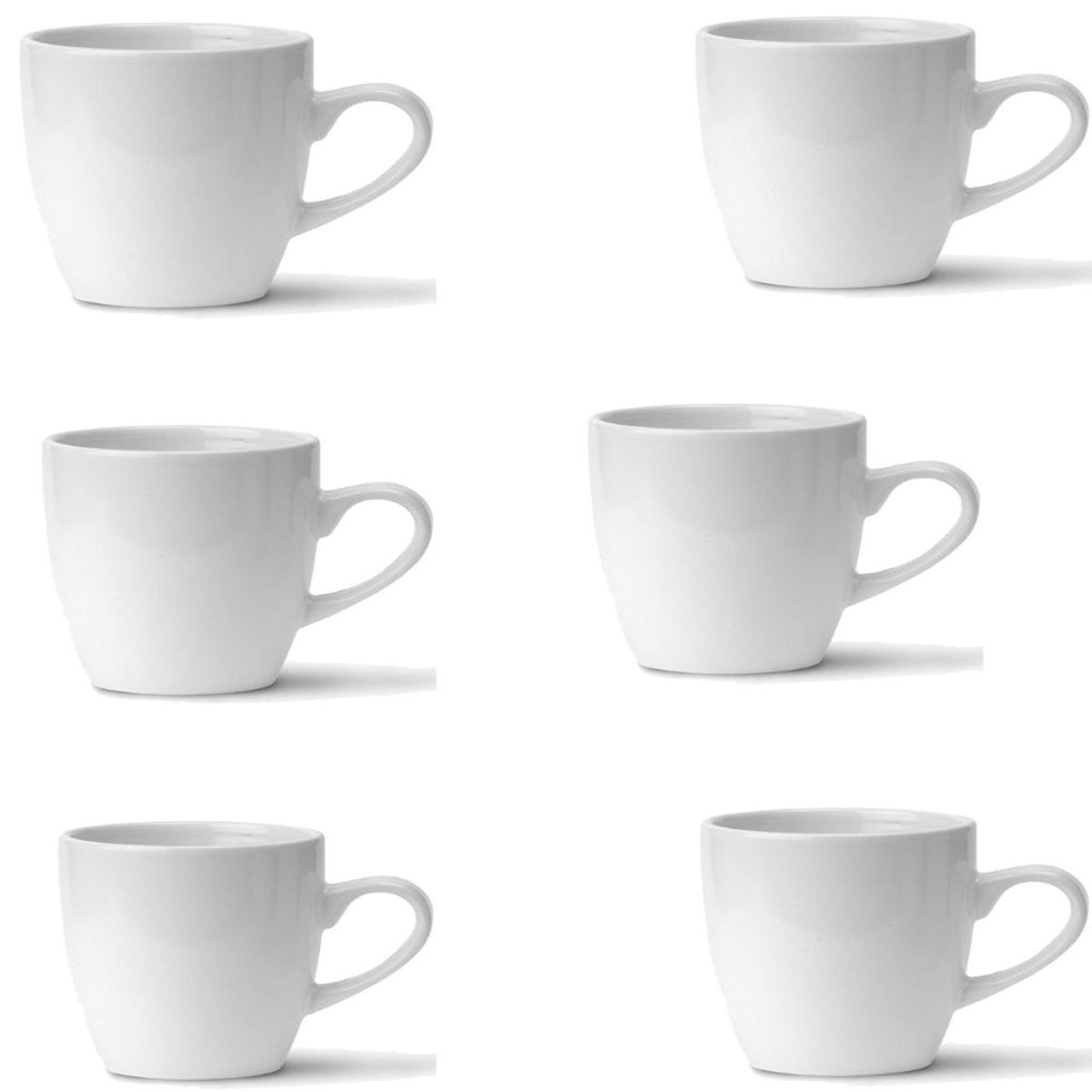 HALLEN - Set de 6 Tazones Blanco Bullet 325 Ml