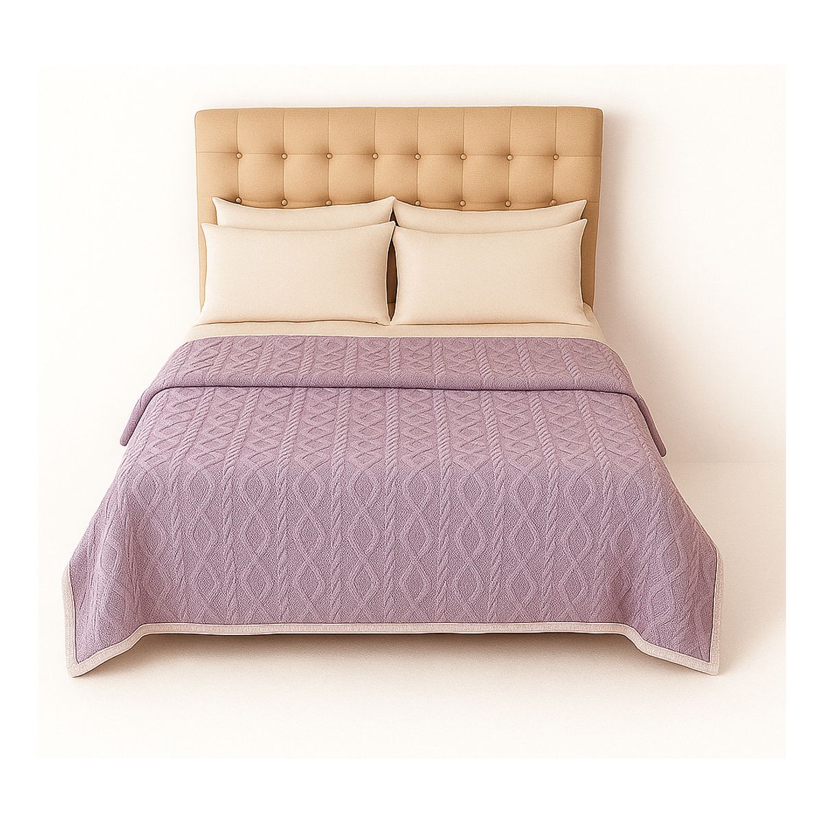 ARMONIA - Manta Sherpa suave diseño geométrico 160x220 cama sofá