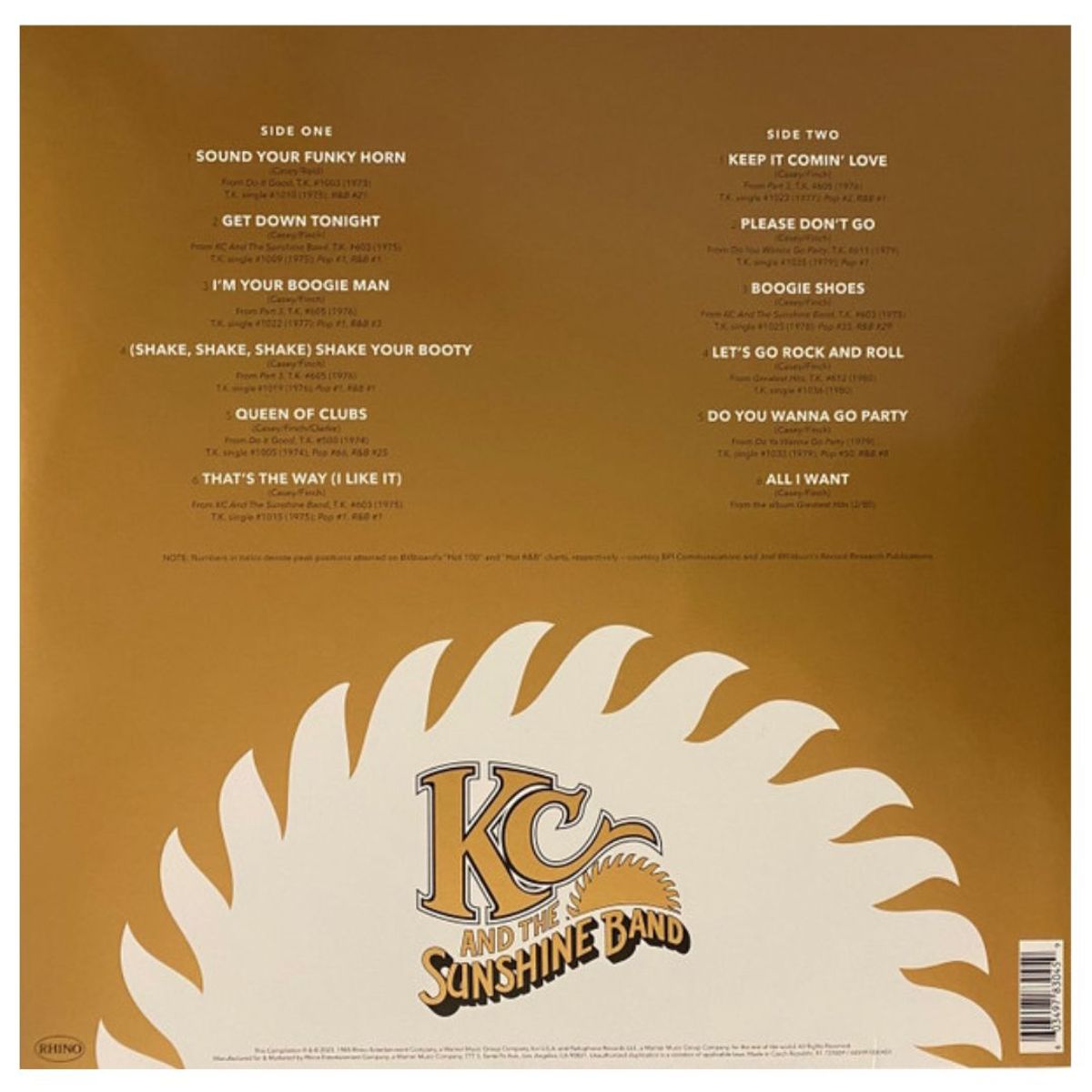 GENERICO - KC & THE SUNSHINE BAND - BEST OF KC & THE SUNSHINE BAND / VINILO