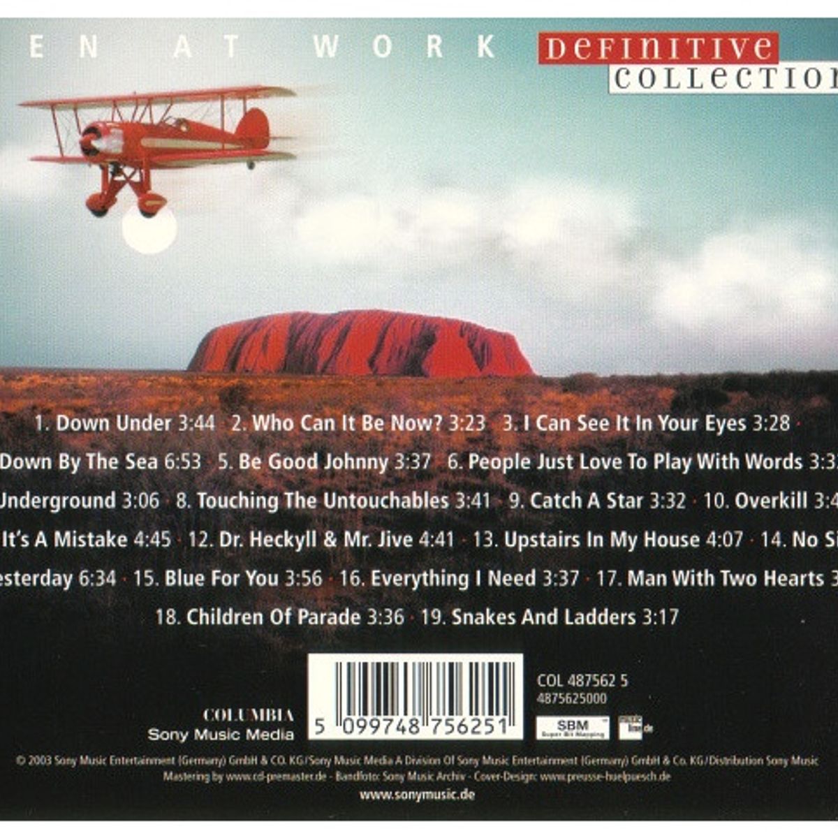 GENERICO - MEN AT WORK - DEFINITIVE COLLECTION / CD