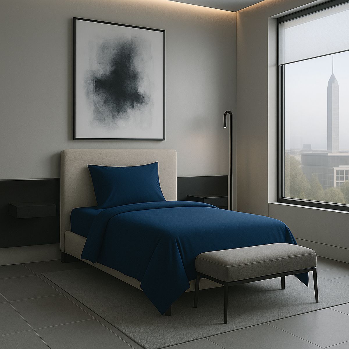 ARMONIA - Juego de Cama Signature 800 Hilos Azul 1½ Plazas Algodón