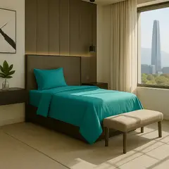 ARMONIA - Conjunto de Sábanas Signature 800 Hilos Verde Plaza y Media Premium