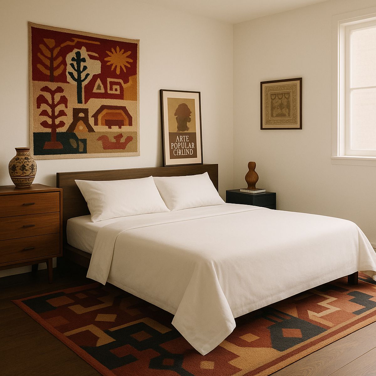 ARMONIA - Set de cama Nieve SuperKing 144 hebras Sin estampado