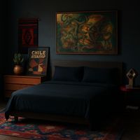 Conjunto de sábanas Negro Super King 144 h Liso