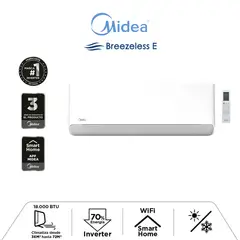 MIDEA - Aire Acondicionado 12.000 BTU - Inverter Breezeless Wifi