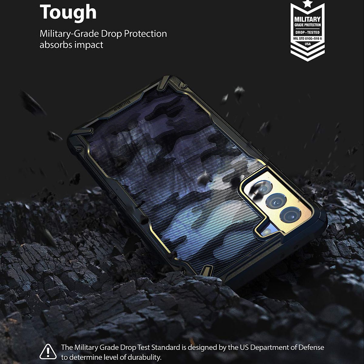 GENERICO - Carcasa Ringke Fusion-X Para Samsung S21 Normal - Camo Black