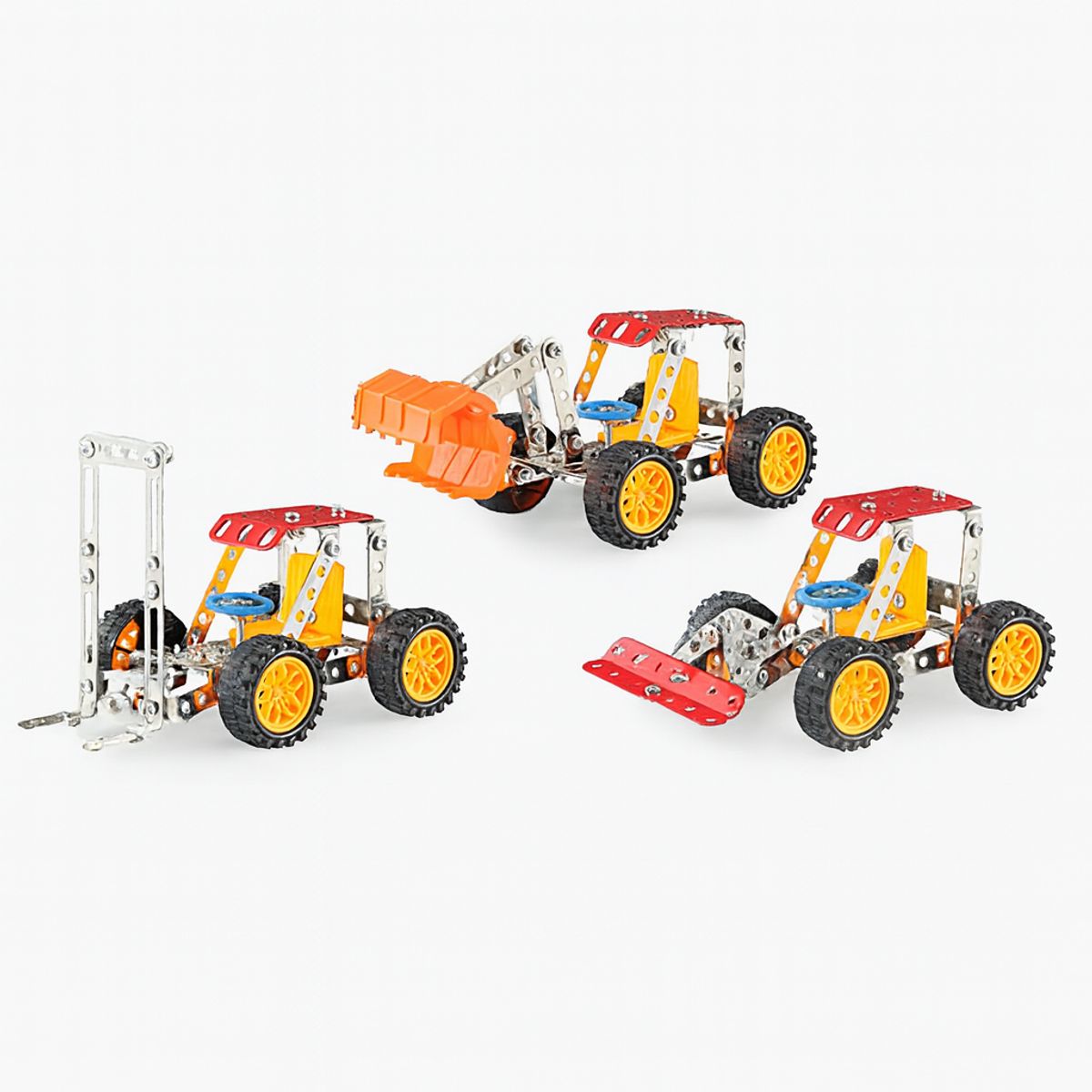 METAL GEAR - Vehículo de Carga Metálico 3 en 1 Armable 122 Piezas