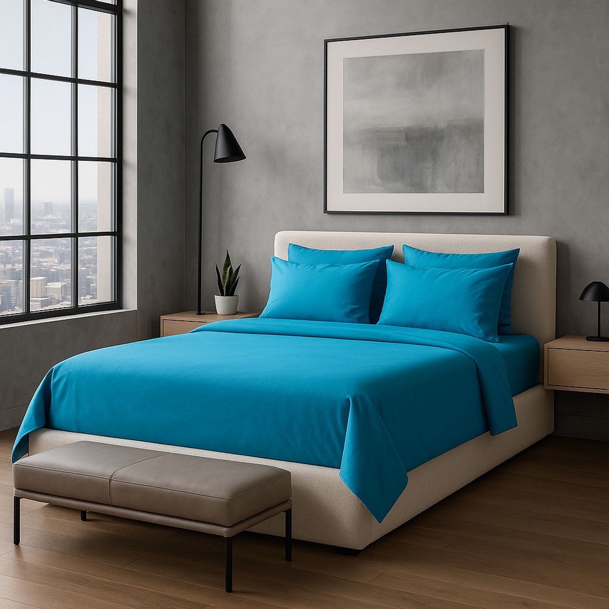 ARMONIA - Juego de Sábanas Signature 800 hilos Verde Oliva 25 Plazas