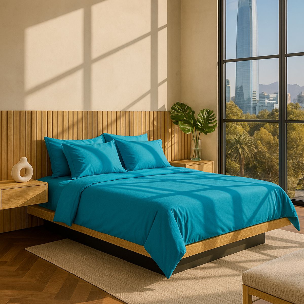 ARMONIA - Juego de Sábanas Signature 800 hilos Verde Oliva 25 Plazas