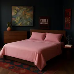 ARMONIA - Ropa de cama Rosado Super King 144H Liso