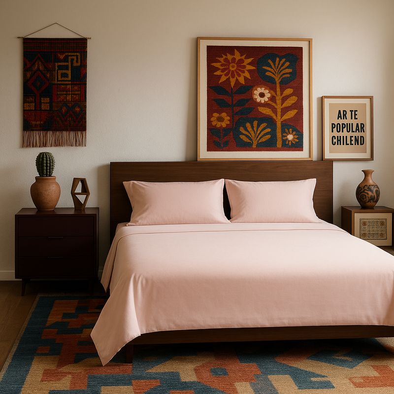 ARMONIA - Juego para cama Rosa Súper King 144H Unicolor