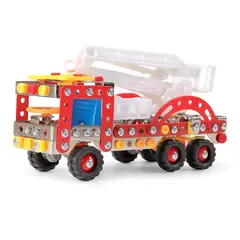 METAL GEAR - Camión de Bomberos Metálico Armable 239 Piezas