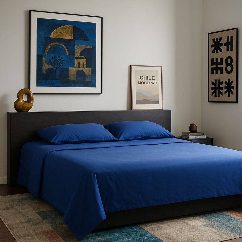 ARMONIA - Ropa de cama Azul Super king 144 h Liso