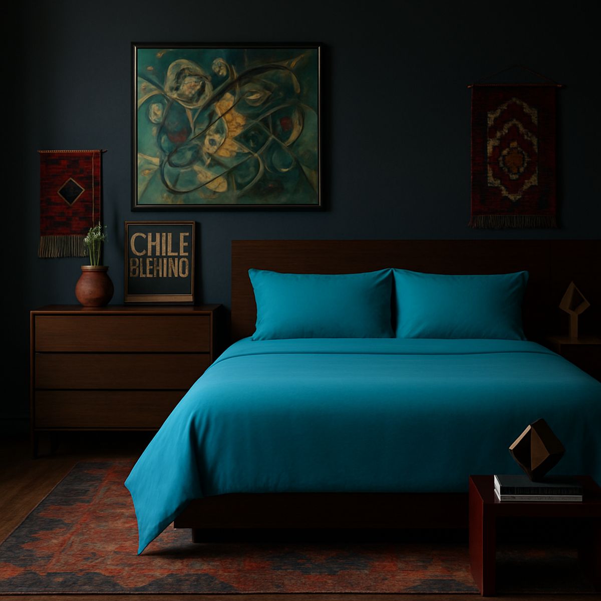 ARMONIA - Set de sábanas Celeste SuperKing 144 h Unicolor