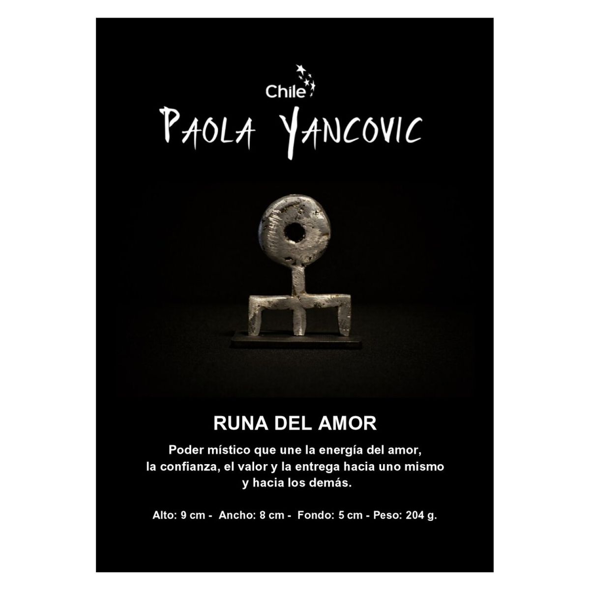 PAOLA YANCOVIC - Adorno Escultura Runa Del Amor Dorada