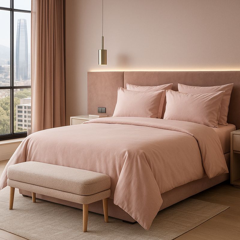 ARMONIA - Conjunto de Sábanas Signature 800 Hilos Rosa Pastel King