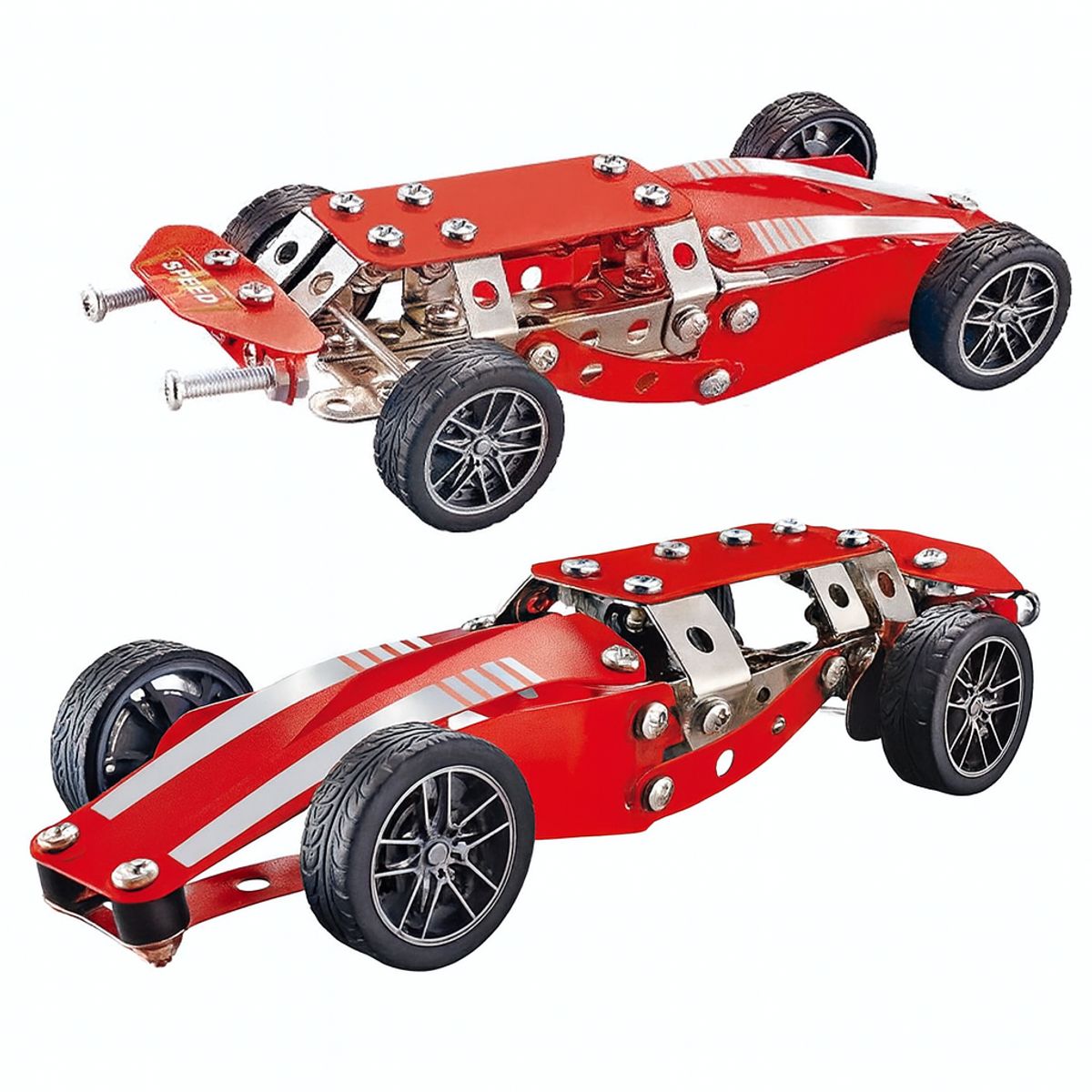 METAL GEAR - Auto de Carreras Metálico Armable 133 Piezas