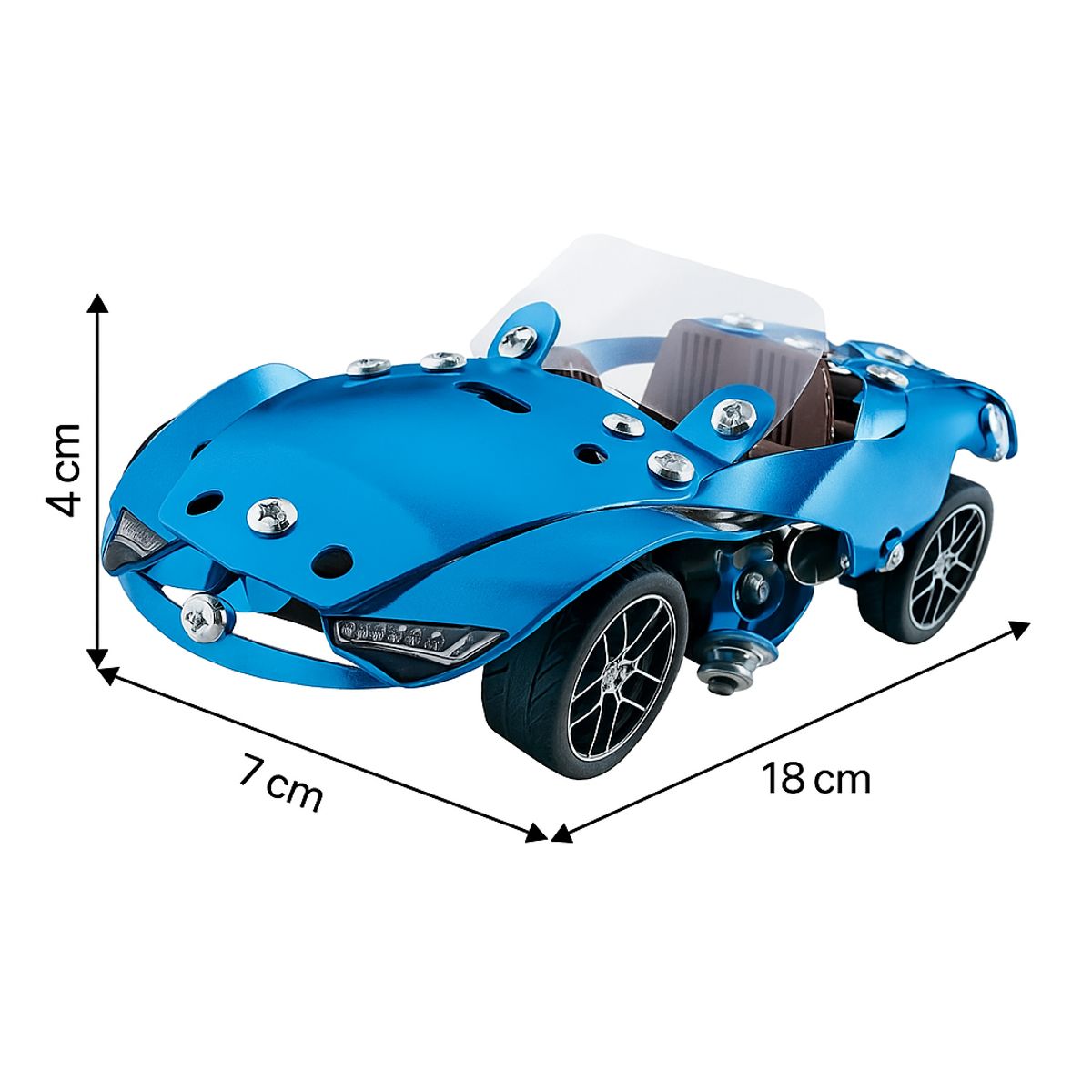 METAL GEAR - Auto Deportivo Metálico Armable 208 Piezas