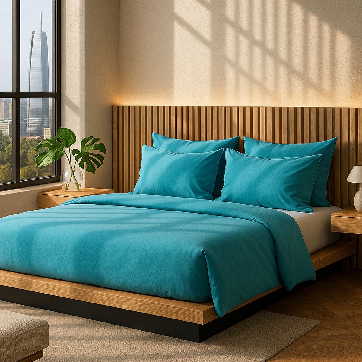 ARMONIA - Set de Sábanas Signature 800 Hilos Verde Oliva 25 Plazas