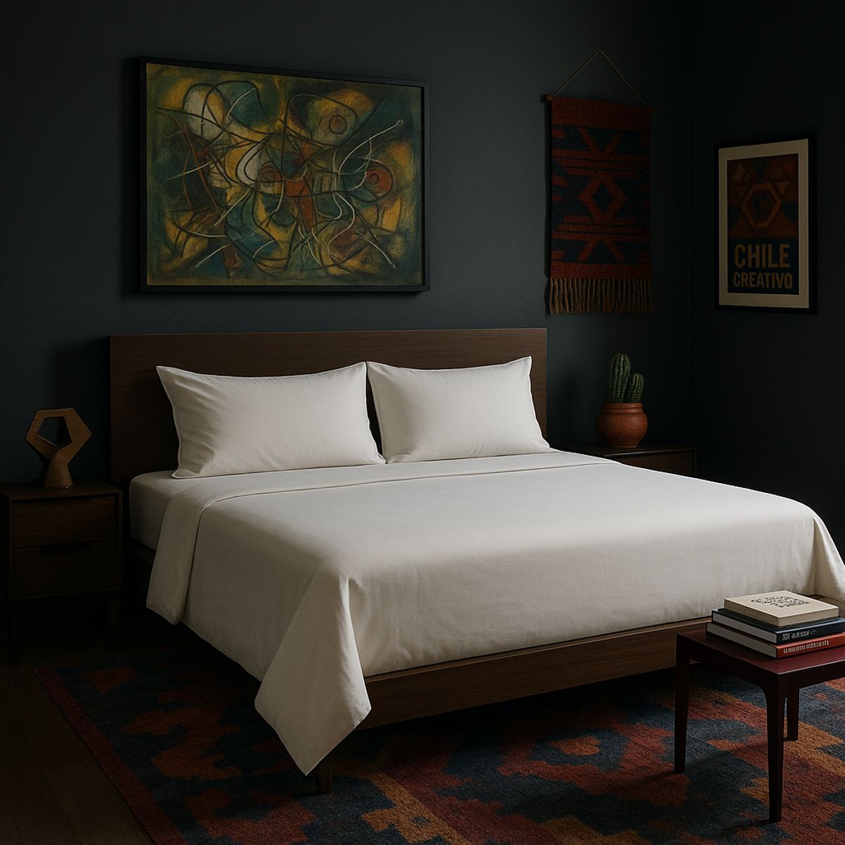 ARMONIA - Sábanas de cama Nieve Super King size 144 hilos Sin estampado