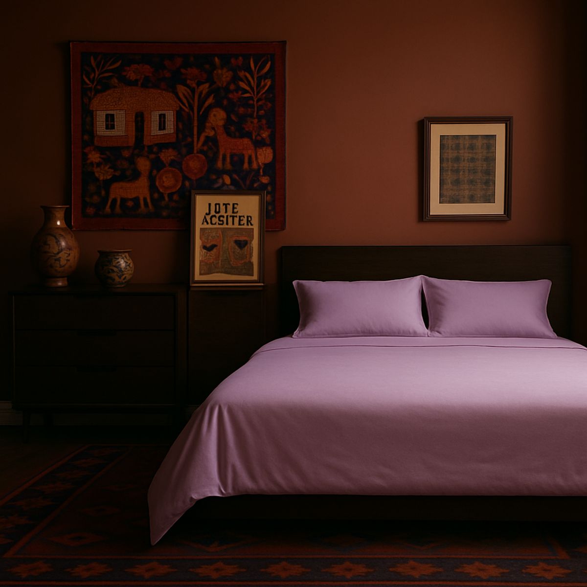 ARMONIA - Ropa de cama Morado Super King size 144H Liso