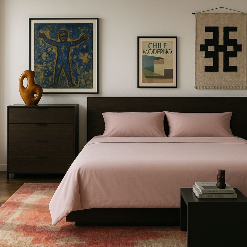 ARMONIA - Conjunto de sábanas Rosado Súper King 144 h Liso