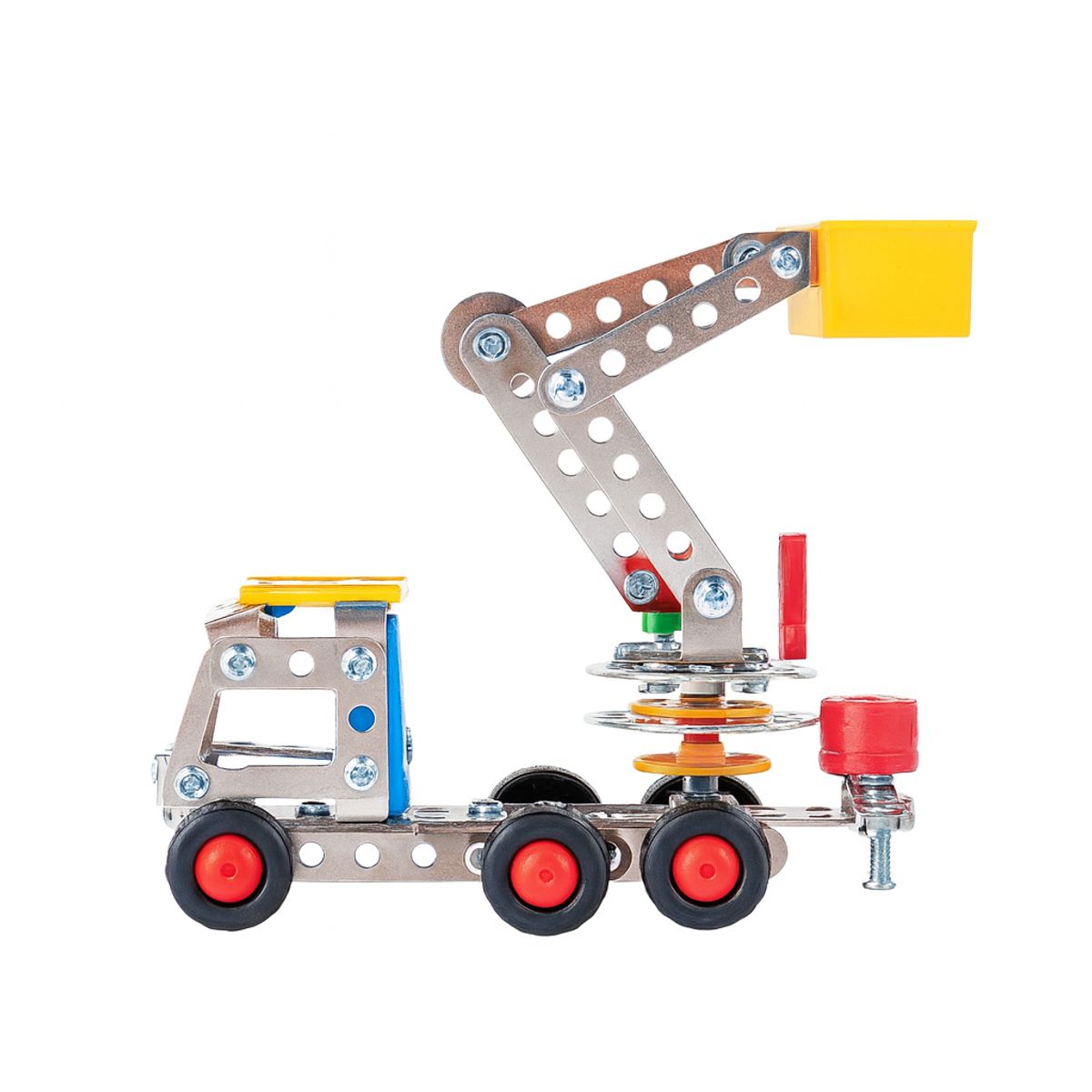 METAL GEAR - Camión Grúa Metálico Armable 148 Piezas