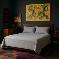 Set de sábanas Plomo SuperKing 144 hebras Unicolor