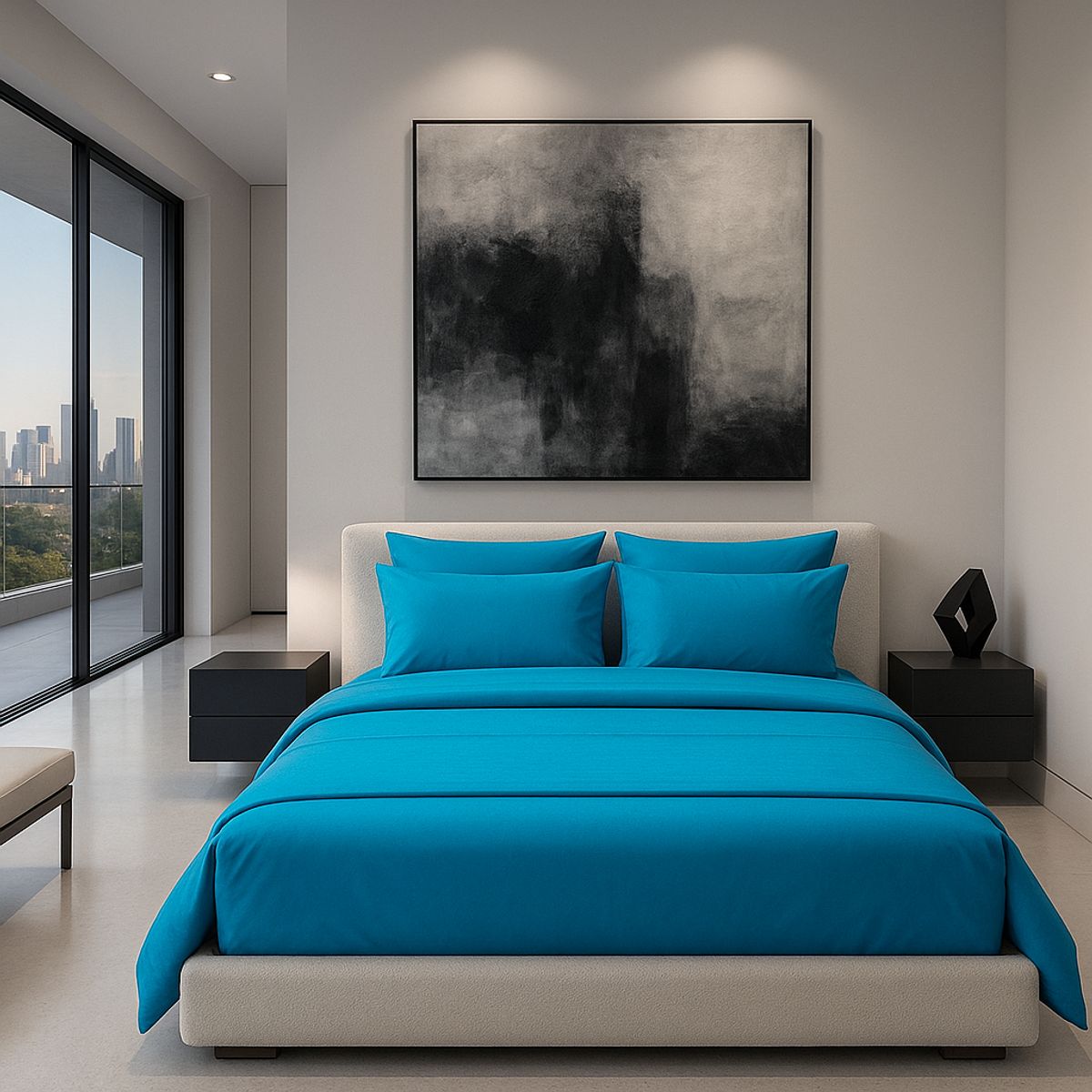 ARMONIA - Set de Sábanas Signature 800 Hilos Verde Oliva 25 Plazas