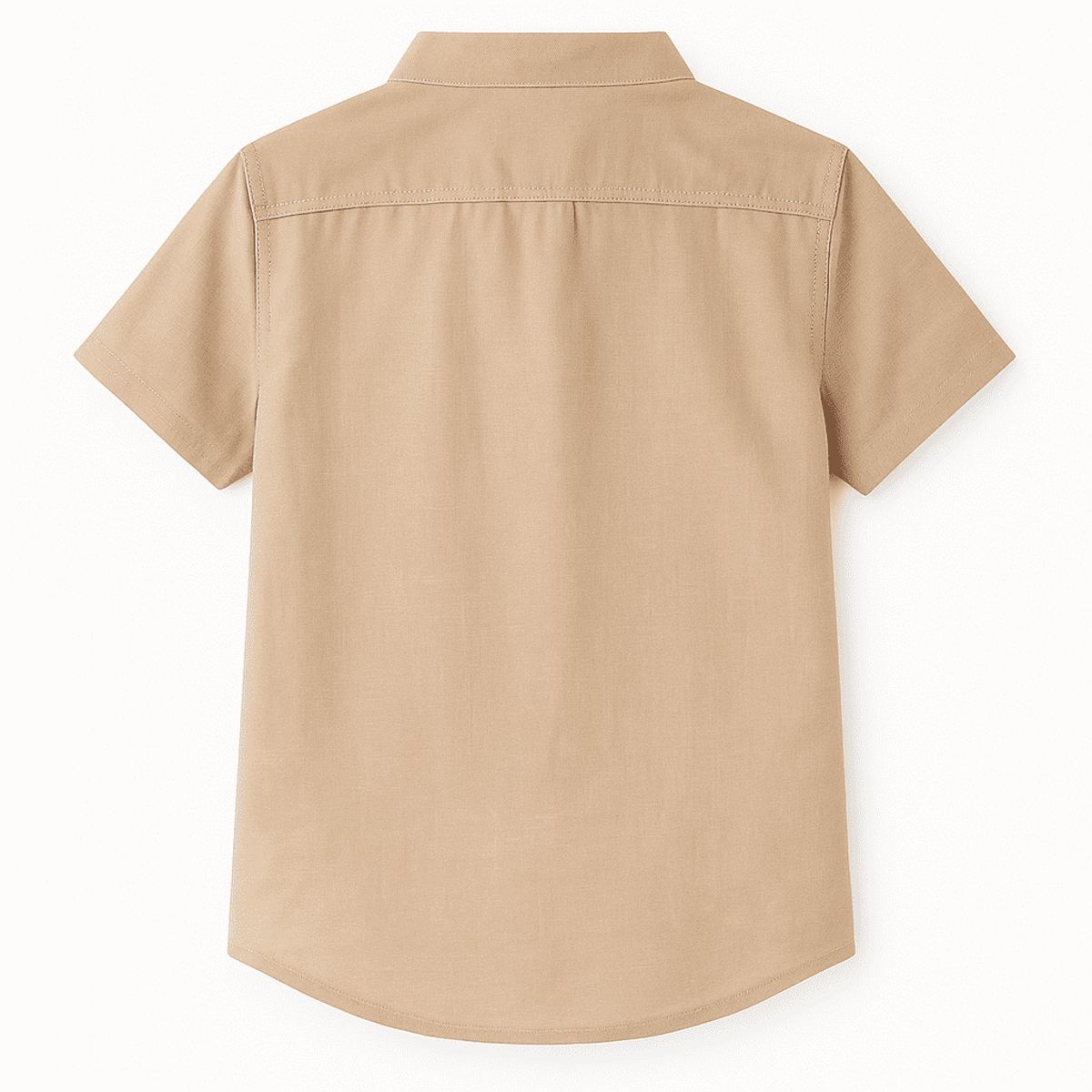 KIBOU - Camisa Niño Lino Manga Corta Fresca Y Elegante