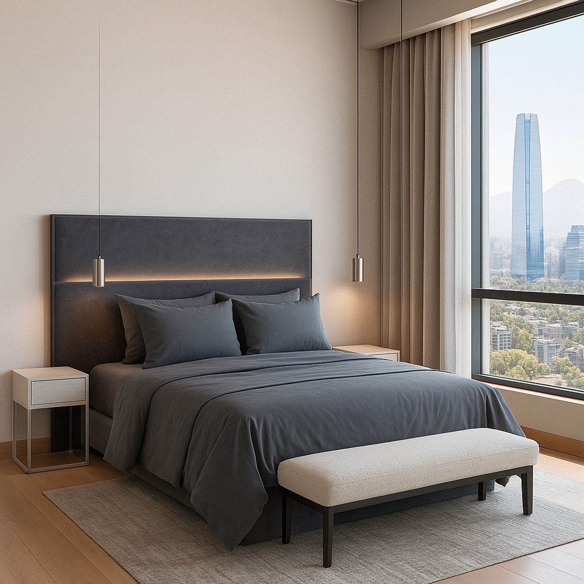 ARMONIA - Ropa de Cama Signature 800 hilos Gris Claro 25 Plazas