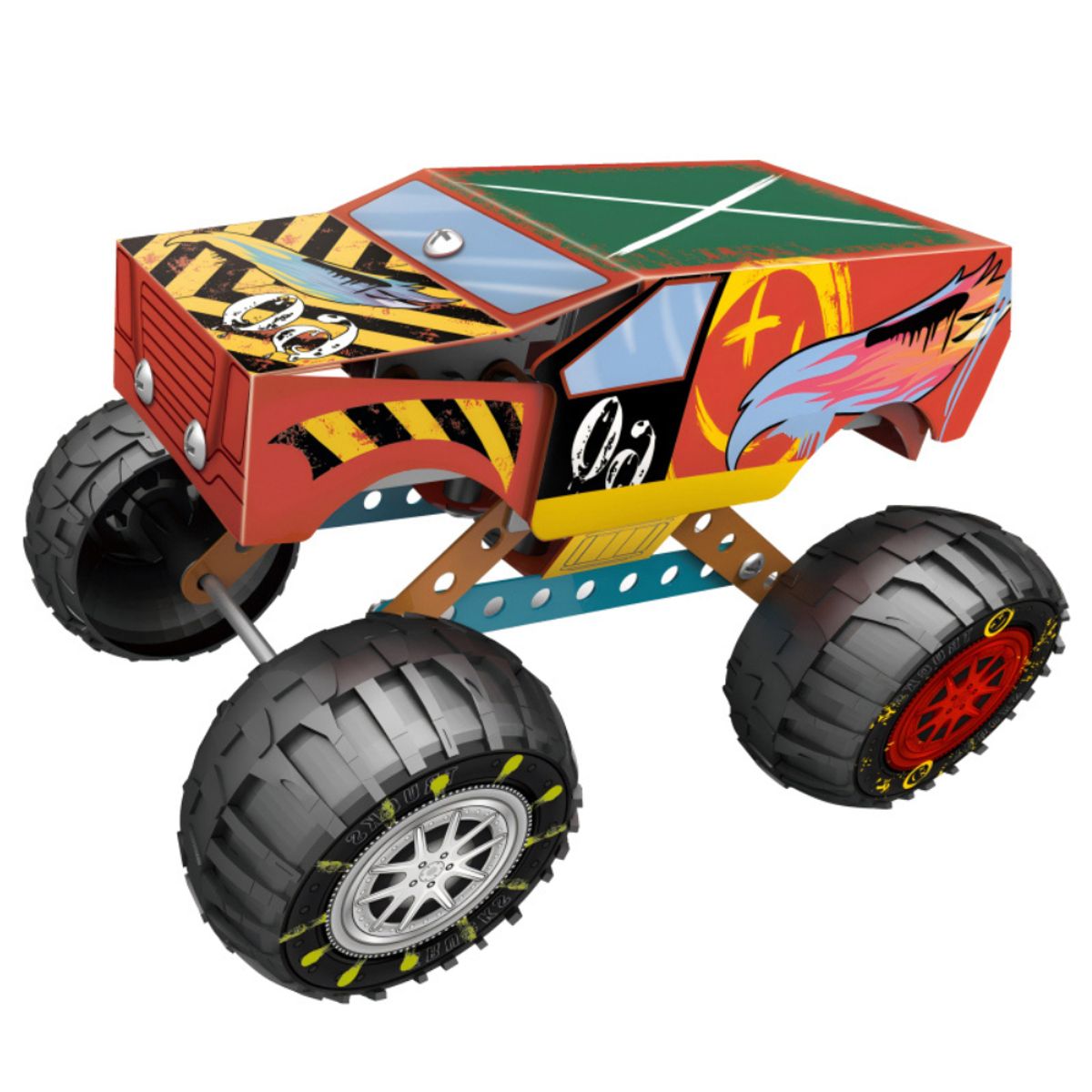 METAL GEAR - Monster Truck Metálico Personalizable 128 Piezas