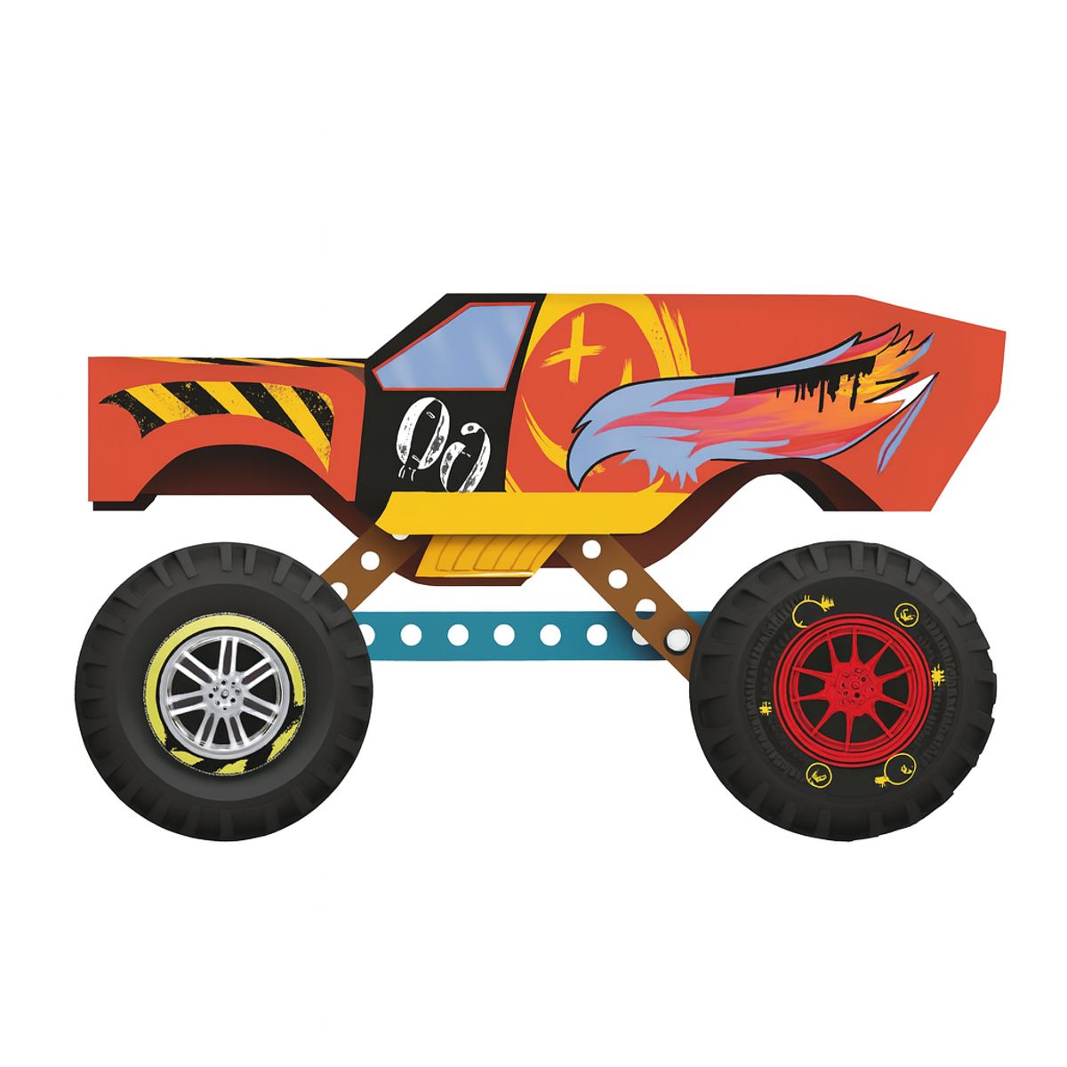 METAL GEAR - Monster Truck Metálico Personalizable 128 Piezas