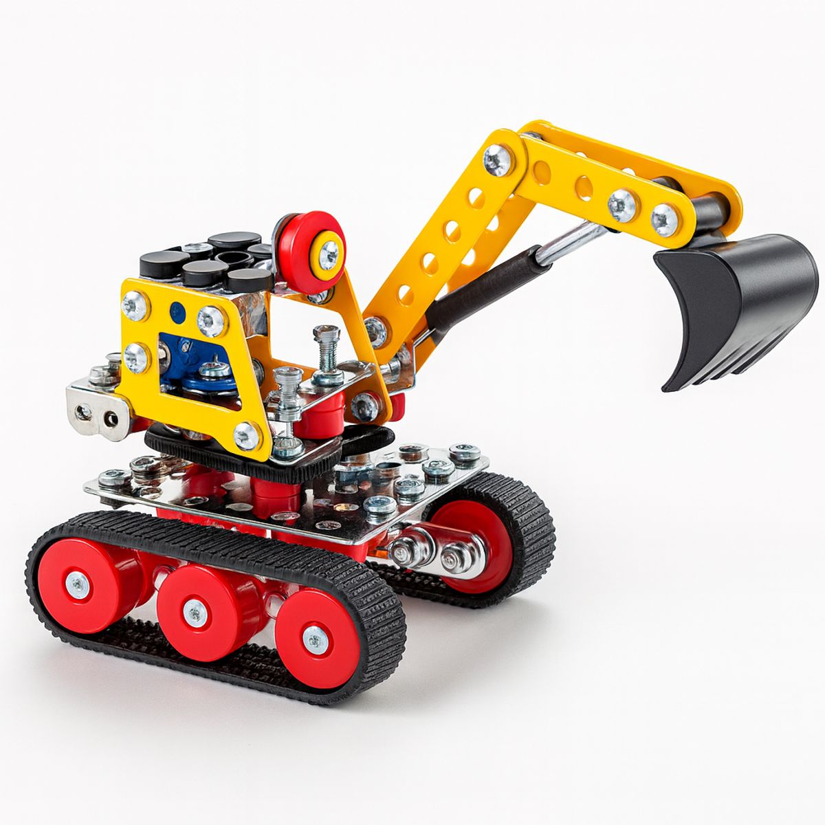 METAL GEAR - Excavadora Metálica Armable 186 Piezas