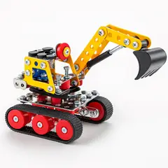 METAL GEAR - Excavadora Metálica Armable 186 Piezas