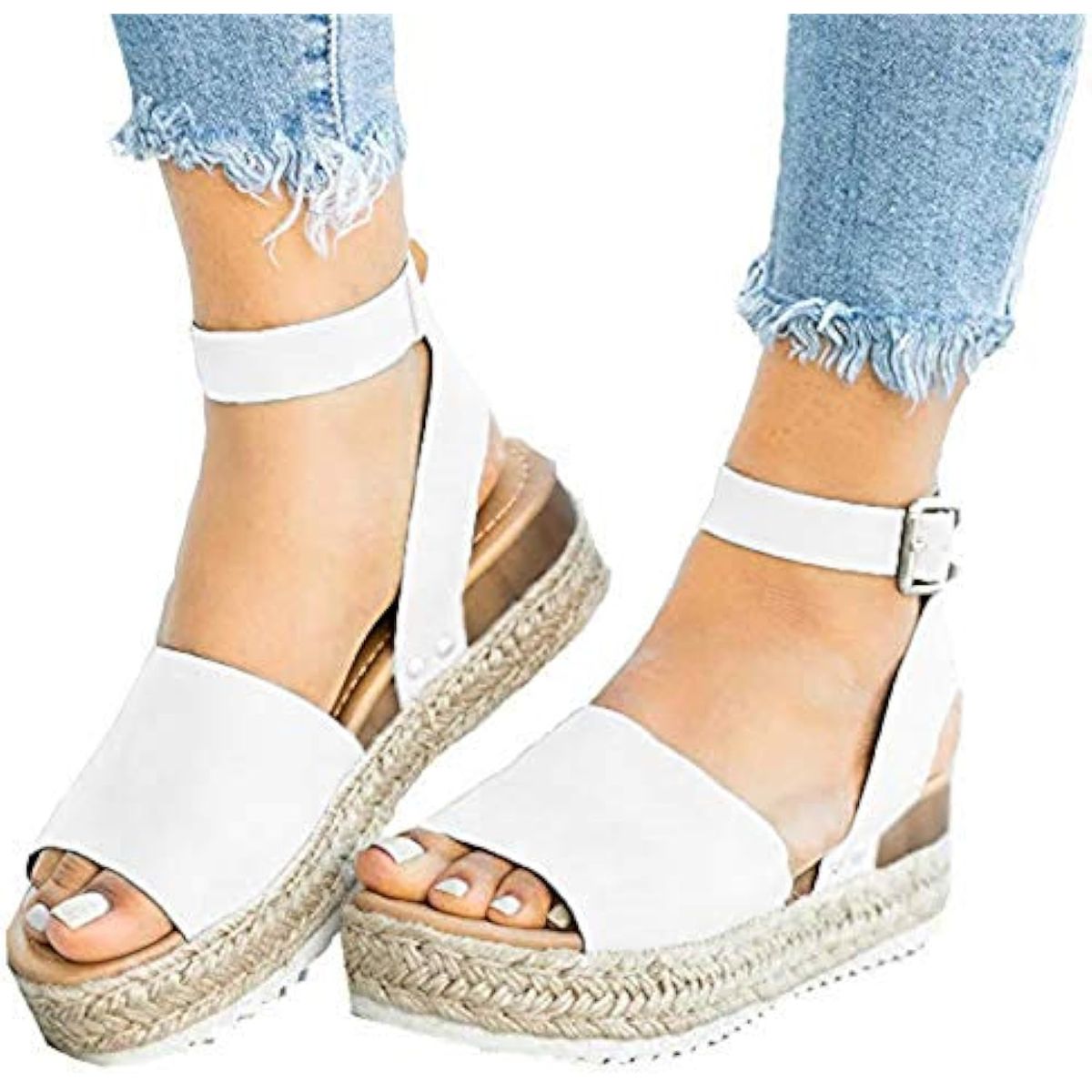 EDWINAYY - Sandalia Casual Mujer Hermosas Moda Varios Coloresverano